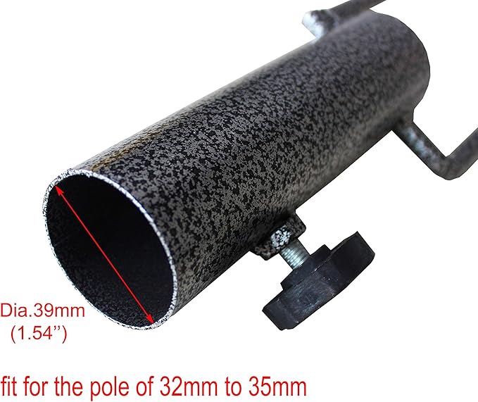 AMMSUN Patio Umbrella Steel Anchor Beach Umbrella Heavy Duty Metal Ground Grass Auger Holder Stands Base with Two Forks Ideal for Use in Soil For Flag, Fishing Rod, Outdoor, Park, Lawn