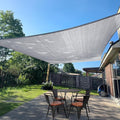 SUNLAX Sun Shade Sail 8' x 10' Silver Grey Rectangle Canopy Sail Shade Cover UV Block Permeable Sunshade Outdoor for Patio Backyard (We Make Custom Size)