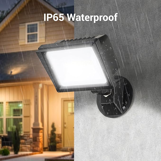 DEWENWILS 2 Pack 34W Flood Lights Outdoor, 3200 LM Super Bright(400W Halogen Equivalent) IP65 Waterproof Knuckle Mount LED Flood Light, 5000K Led Security Light for Landscape, Garden, Yard, Garage