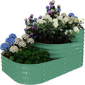Galvanized Raised Garden Bed Kit – 61x42x31 in Outdoor Planter Box for Vegetables, Herbs & Flowers. Modular 3-In-1 Raised Garden Beds Outdoor with Open Base, Garden Box and Planters for Plants
