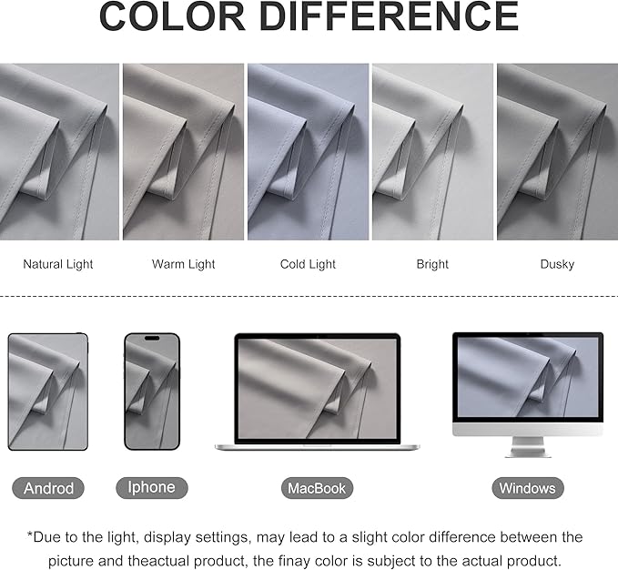 RYB HOME Extra Wide Outdoor Curtains for Patio Waterproof Heavy Duty Thermal Insulated in Summer Full Coverage Privacy for Porch, Cabana & Pool, W120 x L95, Light Grey, 1 Panel