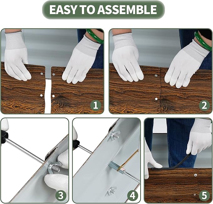 1MORE Galvanized Raised Garden Bed- Planter Garden Boxes Outdoor, Raised Beds for Gardening,Metal Garden Bed Kit for Vegetables Flower, Planter Raised Beds.8x2x1ft Grain-2pcs
