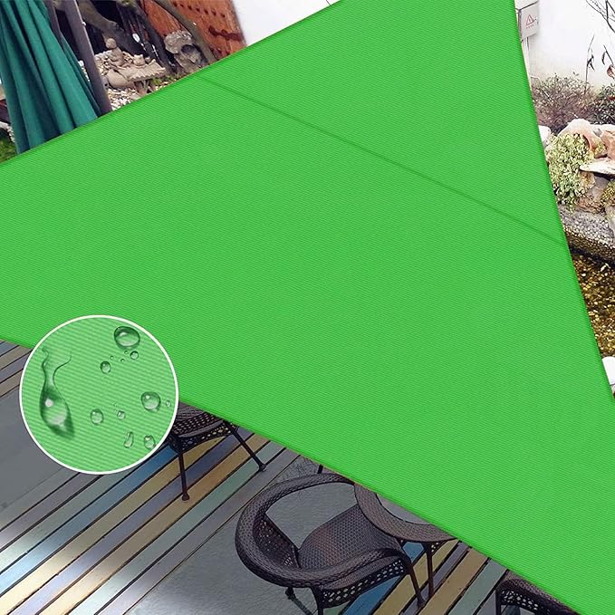LOVE STORY Triangle 15'x15'x15' Waterproof Sun Shade Sail Canopy UV Block for Outdoor Patio Backyard Carport,Fruit Green(We Make Custom Size)