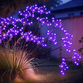 JJGoo Solar Garden Lights, New Upgraded 2 Pack Solar Swaying Starburst Light, Waterproof Fireworks Outdoor Lights, Yard Patio Pathway Decoration, Purple