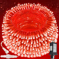 Connectable 200 LED String Lights Indoor Outdoor, 66FT Red Christmas Lights Waterproof, 13 Modes with Timer, Twinkle Fairy Lights Plug in Clear Wire for Christmas Tree, Bedroom, Halloween Decor