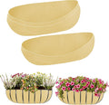 3PCS 30 Inch Planter Basket Liners Fabric Window Box Liners Felt Trough Planter Liner Replacement Beige Flower Basket Liner Non-Woven Hanging Plant Liner for Planters Garden Fence - Avoid Bird Nesting