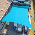 SUNLAX Custom Size 8' x 19' Turquoise Blue Sun Shade Sail Canopy Commercial Rectangle Sail Shade Fabric for Patio Garden Backyard Pool (Customized)
