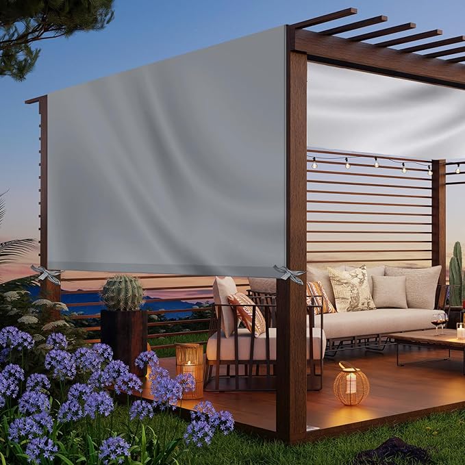 Universal Pergola Replacement Canopy Outdoor Canopy Shade Cover Waterproof Shade Top Cover for Outdoor Patio Porch Backyard(14 x 10 ft,Gray)