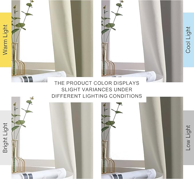 NICETOWN Blackout Curtain for Patio Sliding Door - Grommet Extra Wide Sliding Door Curtains Room Darkening Weighted Drape for Living Room/Patio (Natural, W100 x L84, 1 Panel)