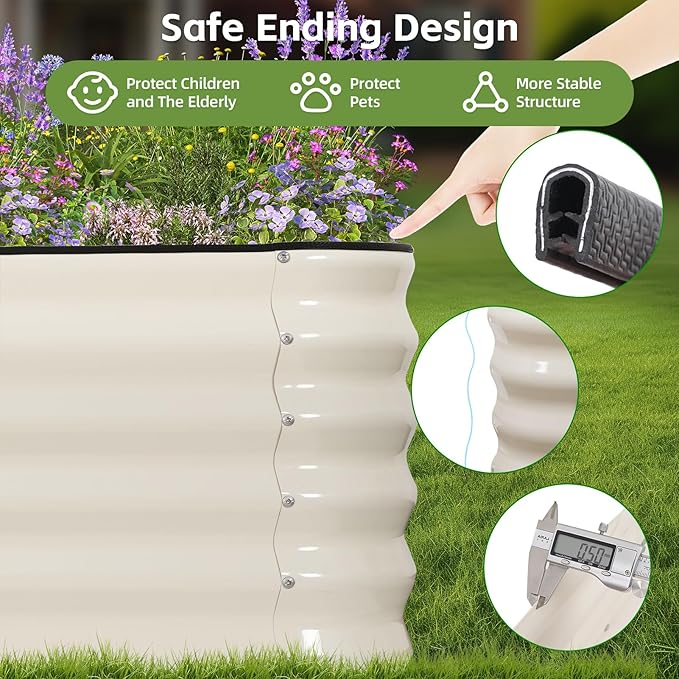 GoCampDriect 4 in 1 Raised Garden Bed - 5x3x1.4ft Galvanized Raised Garden Boxes Outdoor Corrosion Resistant | Variable Shape 6x2x1.4ft Metal Raised Garden Beds for Planting Vegetable, Fruits,Flower