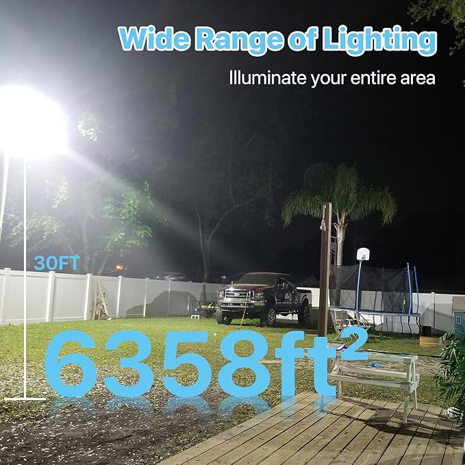 HYPERLITE Led Parking Lot Lights Outdoor 300W - UL Listed Arm & Slip Fitter 2 in 1 Wall Mount LED Flood Light - 45000lm 5000K Parking Lot Lights Commercial for Yard Street Court Driveways Stadium