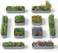 10-Pack 18” Tall Galvanized Raised Garden Beds – Compact Backyard Garden Layout, Fits 440 Sq Ft Backyard, 8x2 ft & 10x2 ft Metal Raised Flower Bed Kits for Outdoor Gardening-Brooklyn Grey