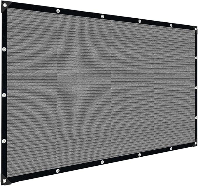 Sun Shade Cloth with Grommets,90% UV Protection Shade Fabric,Pergola Shade Cover Canopy Fence Privacy Screen Balcony,Sunshades for Patio Pergola Garden Backyard Porch Outdoor,Grey-8x12FT