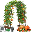 Garden Arch Trellis for Climbing Plants (83" H x 57" L), Metal Cucumber & Tomato Cage, Rustproof Walk-Through Tunnel Support for Pumpkin, Squash, Melon & Rose