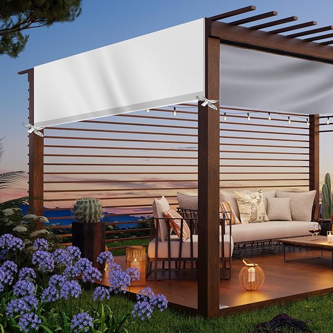 Universal Pergola Replacement Canopy Outdoor Canopy Shade Cover Waterproof Shade Top Cover for Outdoor Patio Porch Backyard(10 x 10 ft,Beige)