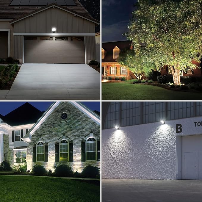 DEWENWILS 2 Pack 34W Flood Lights Outdoor, 3200 LM Super Bright(400W Halogen Equivalent) IP65 Waterproof Knuckle Mount LED Flood Light, 5000K Led Security Light for Landscape, Garden, Yard, Garage