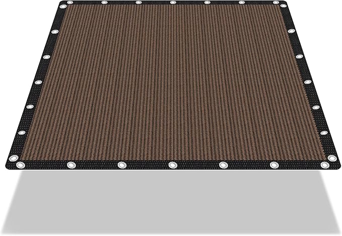 EMERIT 90% Shade Cloth Sun Shade Fabric Privacy Screen Shade Cover for Patio Garden Pergola Shade Cover Canopy with Gromments