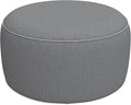 LVTXIII Inflatable Stool Ottoman Footrest with Handle, All Weather Footrest Seat, Indoor or Outdoor Pouf for Home Patio Garden and Camping Use, D31 xH14, Large Round, Grey Texture