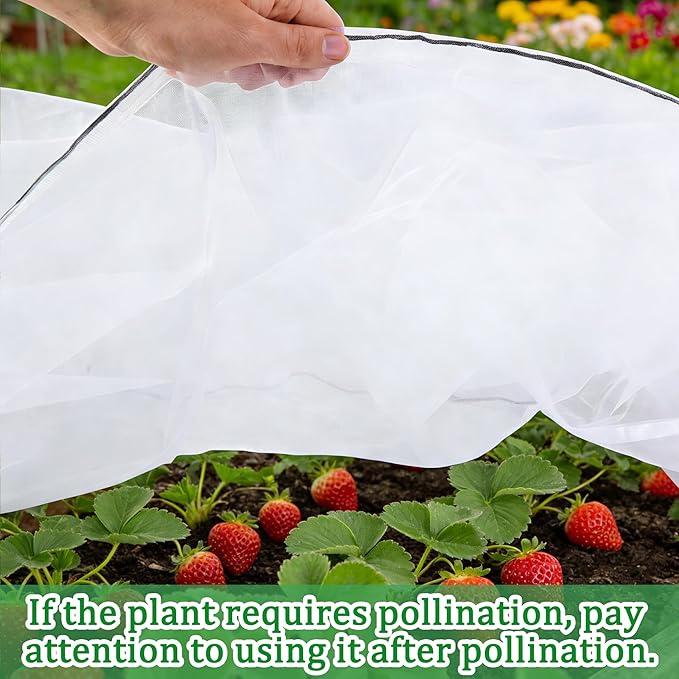2 Pack Garden Netting for Raised Beds, 55.1" x 30" x 19.6" Garden Bed Insect Bird Netting Cover, Raised Garden Bed Plant Cover Mesh Pest Barrier Screen for Protecting Vegetables Fruits Flowers