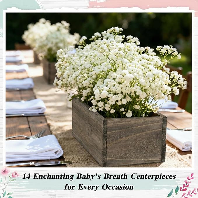 Dandat 1 Set Wood Boxes for Centerpieces 12x4 Inch Rectangle Wooden Planter Box Rustic Wooden Planters with Removable Plastic Liner Floral Foam Blocks for Christmas Wedding Home Garden Decor(Brown)