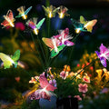 Solar Garden Lights,Swaying Butterfly Lights Outdoor Decorative,2pack Warm White LED Solar Lights for Outside Yard,Lawn,Patio,Pathway Decoration Gardening Gifts