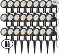 Low Voltage Landscape Lights Outdoor: 7W 700LM LED Landscape Lighting with Connectors for Tree Garden Yard Pathway | 12V 24V Warm White 2700K Spotlights | IP65 Waterproof | 24 Pack