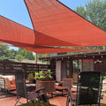 LOVE STORY 10' x 10' x 10' Triangle Terra Red Sun Shade Sail Canopy UV Block for Outdoor Patio Garden Backyard