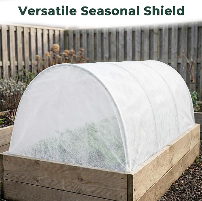 Gardzen Garden Hoops for Raised Beds Greenhouse Hoops, DIY Kit for Row Cover Garden Netting, All Season Plant Protection, 24 Pcs