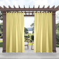 Exclusive Home Cabana Solid Indoor/Outdoor Light Filtering Hook-and-Loop Tab Top Curtain Panel Pair, 54"x144", Sundress