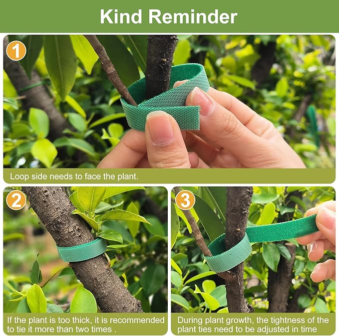 SumDirect Plant Tape 75 ft Plant Ties for Climbing Plants Garden Twist Ties Plants Adjustable Green Garden Tape for Plants, Flowers, Vines and Tree (75 ft x 1/2 in)