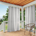 Town & Country Basics Cabana Solid Heavyweight Indoor Outdoor Curtains, Light Filtering Opacity with Grommet Top, Water Repellent, 2-Pack Set, 54"x132", Cloud Grey