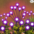 Solar Garden Lights Outdoor Waterproof, 4 Pack 32 LED Swaying Light Firefly Light Outdoor Decor Lights for Garden Gifts for Pathway Party Christmas Decoration, Purple