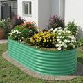 Garvee 4x2x2 ft Galvanized Raised Garden Bed Outdoor, 24 in Tall Metal Planter Box for Flowers Vegetables, Rust-Resistant Raised Garden Beds for Gardening, Easy Assembly Outdoor Garden Box & Planters