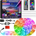150Ft Outdoor LED Strip Lights, IP68 Waterproof Color Changing RGB LED Light Strips with IR Remote and APP, 24V Music Sync Led Rope Lights,Flexible Outdoor DIY Tape Lights for Balcony Deck Garden Pool