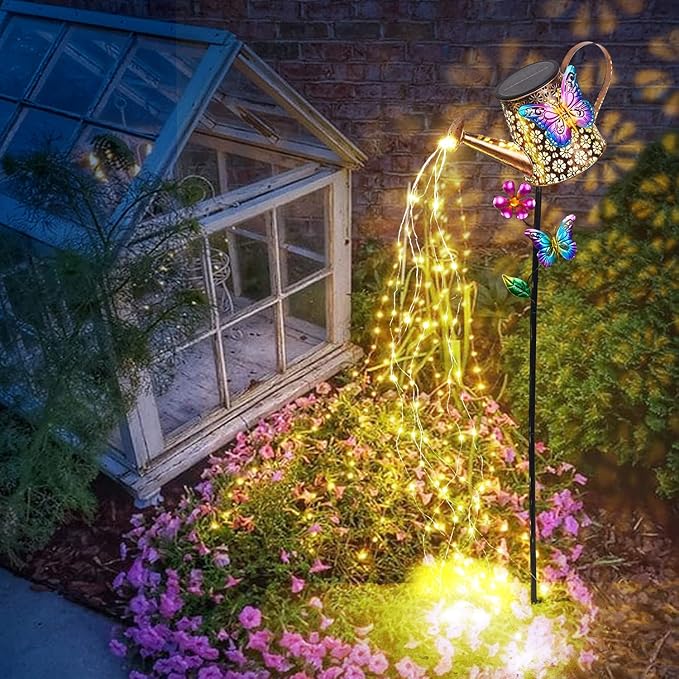 Solar Watering Can with Lights Outdoor Garden, 41" Tall Waterproof Garden Stake Lights Decoration for Yard Lawn Patio Pathway Front Porch Landscape Gardening Gifts for Mom Grandma Women Birthday Gift