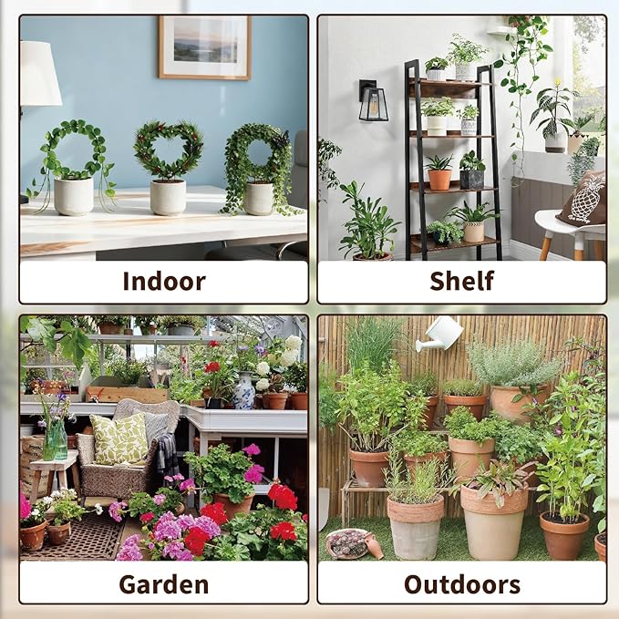 Indoor Climbing Plant Trellis - 3pcs Small Garden Potted Support Outdoor Plants Propagation Trellises Accessories with 20pcs Ties for Garden Plant Houseplant