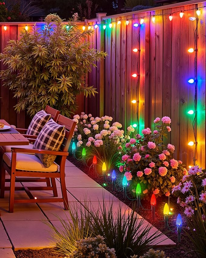 100-Pack Christmas Light Yard Stakes, 5.5 Inch Lighting Stakes for C7 C9 Christmas Lights Outdoor, Universal Yard Stakes for Outdoor Holiday Lights Use on Garden Lawn Patio Pathway Walkway – Black