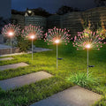 YOTOZU 4 PCS Solar Firework Light, Outdoor Solar Garden Decorative Lights 120 LED Powered 40 Copper Wires String DIY Landscape Light for Walkway Pathway Backyard Decoration Parties Perfect Gifts(Pink)