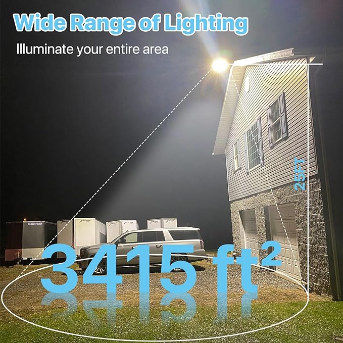 HYPERLITE LED Parking Lot Light - 200W 30000LM 5000K Led Parking Lot Lights Outdoor Dusk to Dawn - Wall Mounted Commercial Led Flood Light for Street Garage Barn Roadways Driveways Pond- 2PACKS