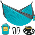 Wise Owl Outfitters Camping Hammock – 500lbs Portable Hammock with Tree Straps - Travel, Backpacking, Hiking, Outdoors Camping Gear - Single or Double