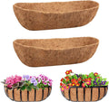 Legigo 2 Pack Trough Coco Liner for Planters- 24 Inch Window Box Liners Coconut Coir Basket Liners, Planter Box Coconut Liner for Window Flower Box Pots, Fence Trough Planter, Wall Planter Basket
