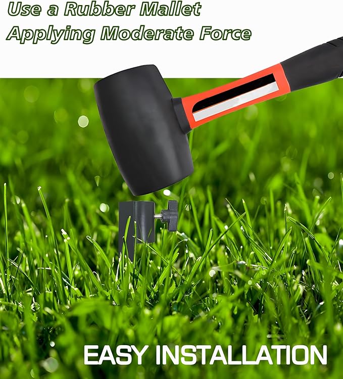 Outdoor Metal Stakes for Ground, Garden Stakes for Lights,Used for Replacement Metal Ground Spike in Live Flame Torches and Solar Lights-6.7 Inch (Black 6 Pack)