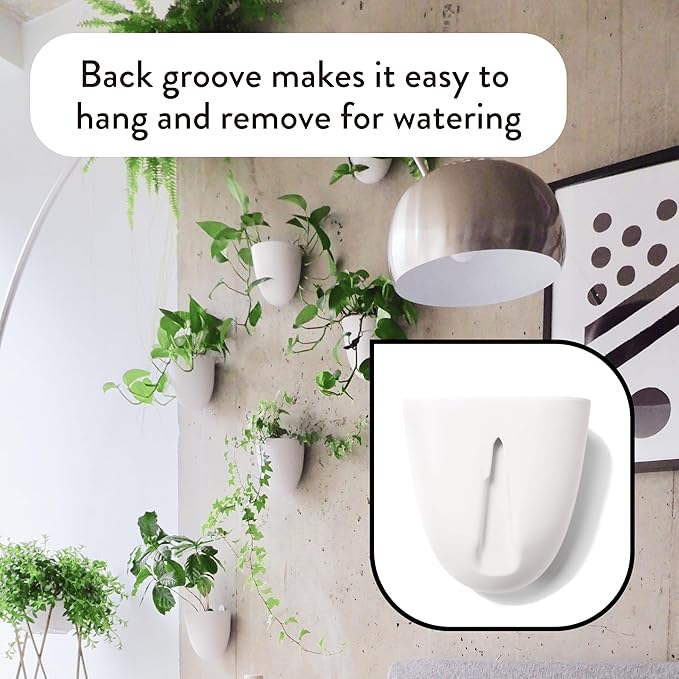 Make Good PlantPod Luxe Self-Watering Wall Planters (Set of 3) - Easy to Water and Install - Lightweight - Design Your Own Vertical Garden - Wall Planters for Indoor Plants