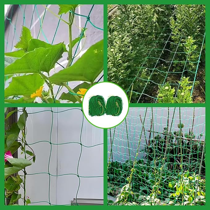 Trellis Netting for Climbing Plants - 2 Pack 7 x 10Ft Heavy Duty Garden Trellis Netting for Cucumber, Vine, Fruits & Vegetables Tomato Plants Trellis Net, Climbing Vining Plants