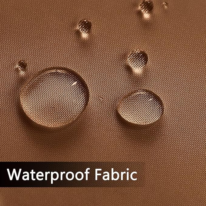SpaceDresser Waterproof Outdoor Sheer Curtains for Patio - 4 Panels Rod Pocket Indoor Voile Sheer Curtain for Living Room,52W x 108L inch, Brown