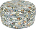 LVTXIII Indoor/Outdoor Extra Large Inflatable Ottoman Pouf D31 x H14 Inch, Round Footstool with Handle, Weather-Resistant Portable Furniture for Patio, Camping, Beach, Cabana Shells