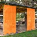SpaceDresser Waterproof Outdoor Sheer Curtains for Patio - 4 Panels Rod Pocket Indoor Voile Sheer Curtain for Living Room,52W x 108L inch, Orange