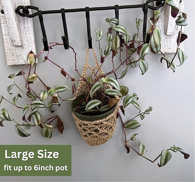 2 Packs Hanging Planters for Indoor Plants up to 6 in., Wall Plant Holder | Plant Hanger Indoor, Wall Planters for Indoor Plants, Hanging Plant (2PK, for 6 inch Pot)