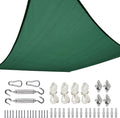 Quictent 185GSM Heavy Duty Square Sun Shade Sail Green Canopy 98% UV Block Outdoor Sunshades for Patio Garden with Hardware Kit (20 x 20 ft, Square)
