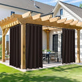 NICETOWN Waterproof Outdoor Curtain, 66" Wide Porch Curtains Outdoor Patio Sunlight Block Window Curtain Grommet Cabana Cabin Drape Privacy Panel, 1 Piece, W66 x L84 inch, Toffee Brown